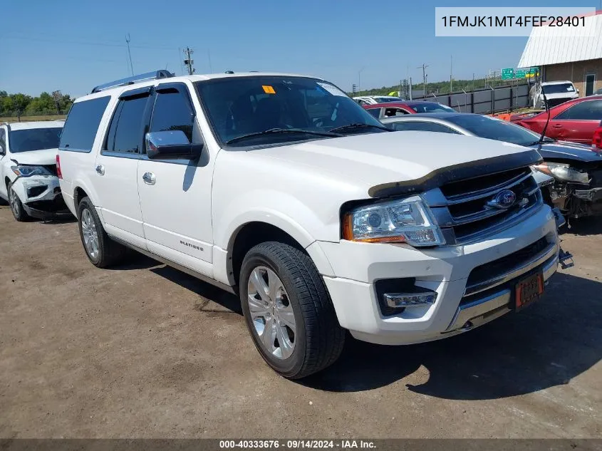 1FMJK1MT4FEF28401 2015 Ford Expedition El Platinum