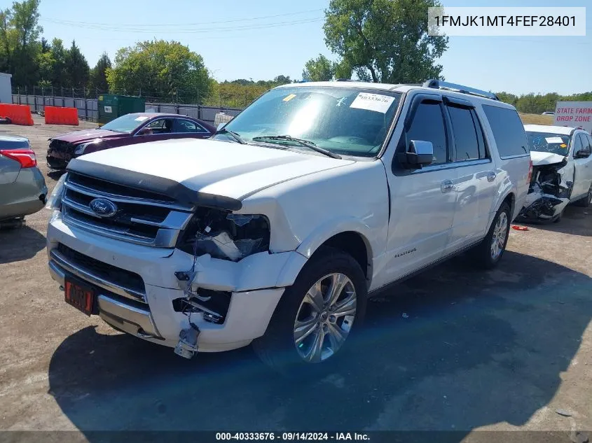 1FMJK1MT4FEF28401 2015 Ford Expedition El Platinum