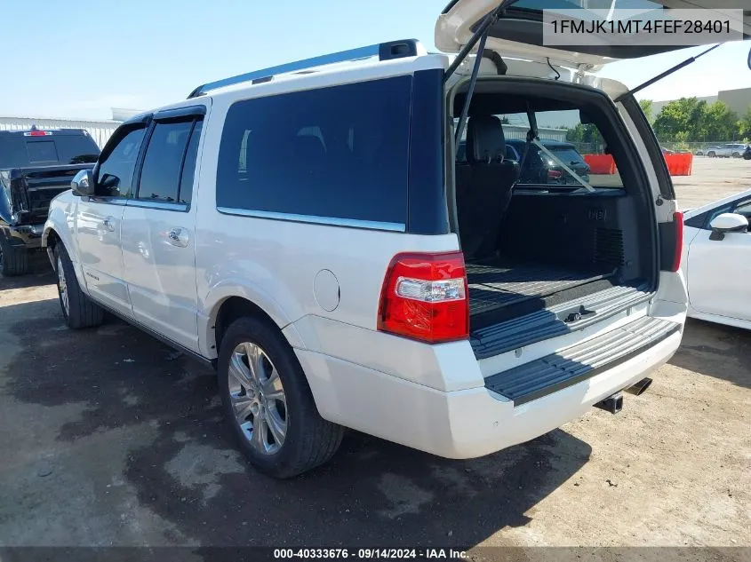 1FMJK1MT4FEF28401 2015 Ford Expedition El Platinum