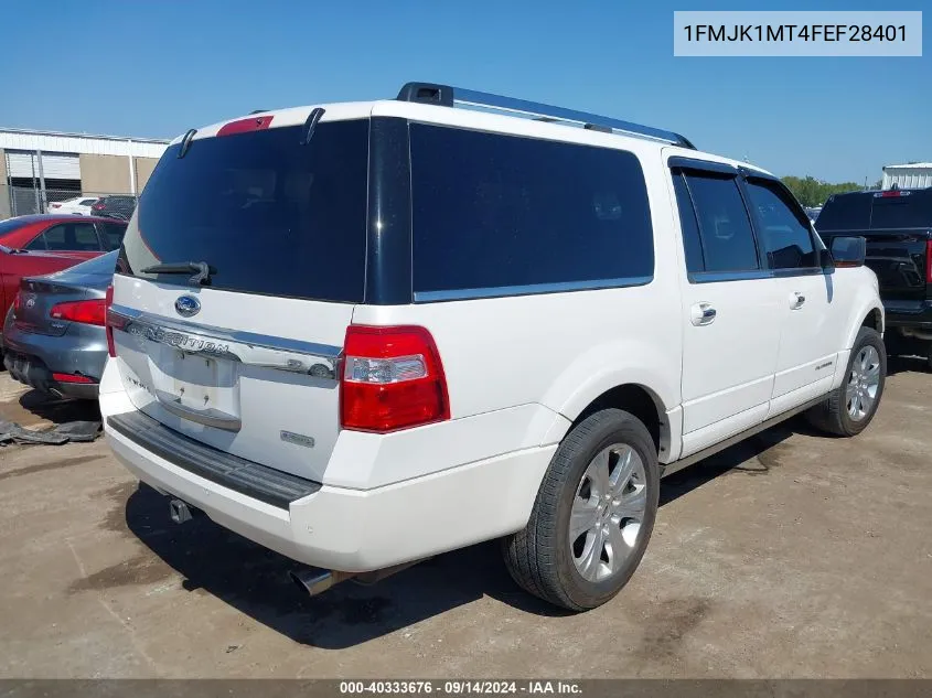 1FMJK1MT4FEF28401 2015 Ford Expedition El Platinum