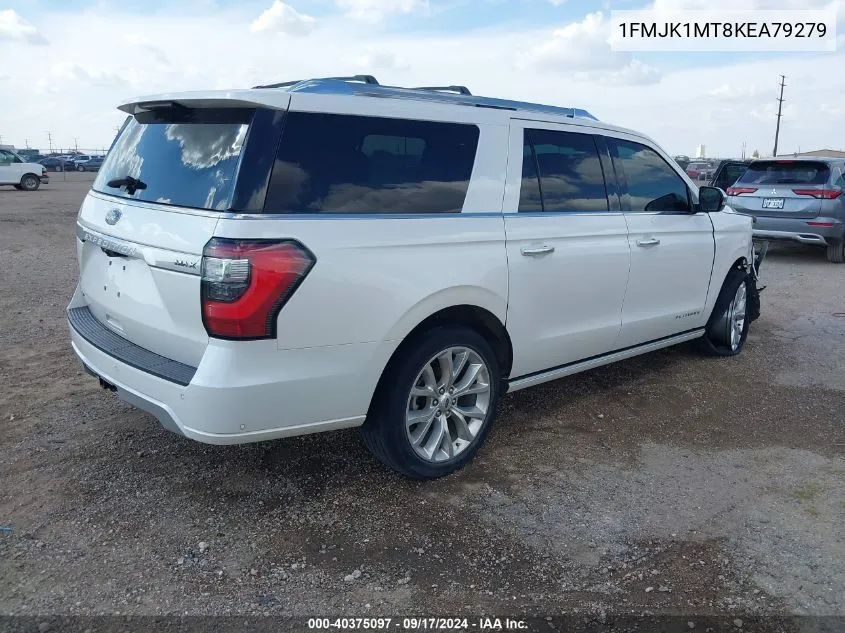 2019 Ford Expedition Max Platinum VIN: 1FMJK1MT8KEA79279 Lot: 40375097