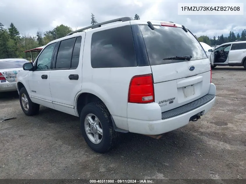 2004 Ford Explorer Nbx/Xlt VIN: 1FMZU73K64ZB27608 Lot: 40311980