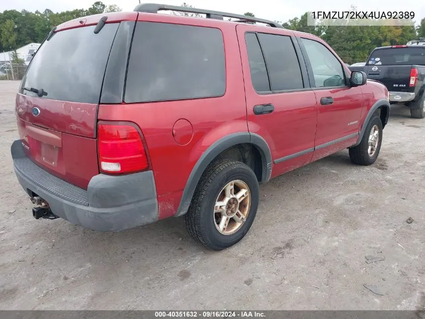 1FMZU72KX4UA92389 2004 Ford Explorer Xls