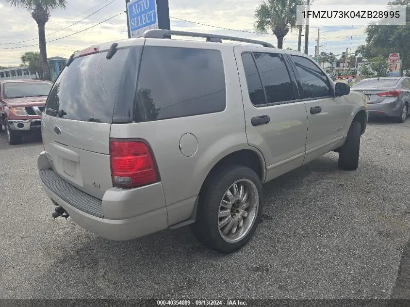 2004 Ford Explorer VIN: 1FMZU73K04ZB28995 Lot: 40354089