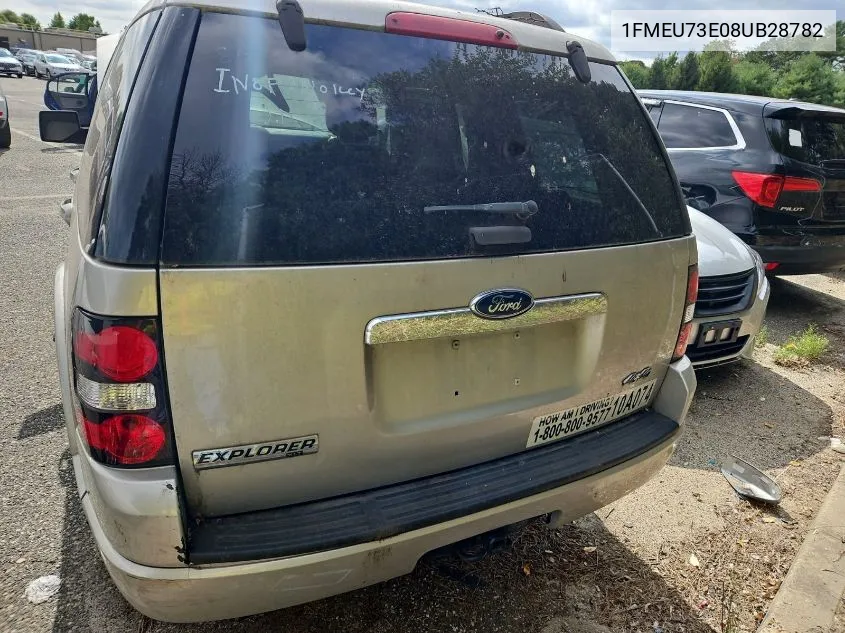 2008 Ford Explorer Xlt VIN: 1FMEU73E08UB28782 Lot: 40364398