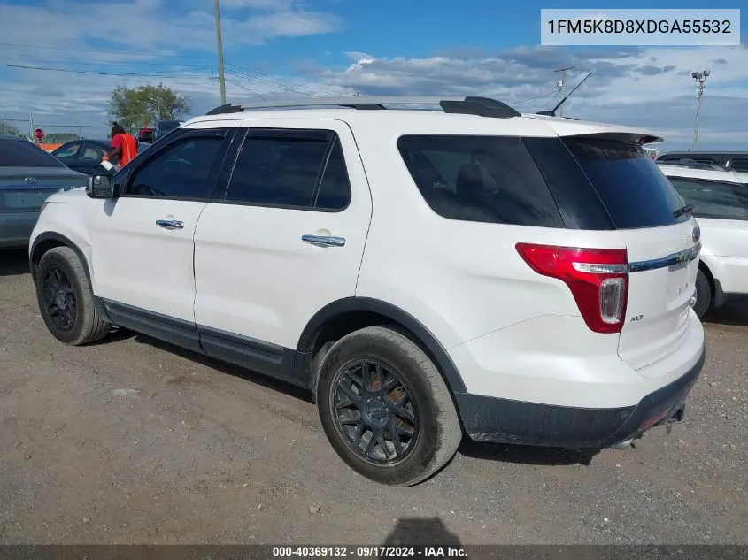 2013 Ford Explorer Xlt VIN: 1FM5K8D8XDGA55532 Lot: 40369132