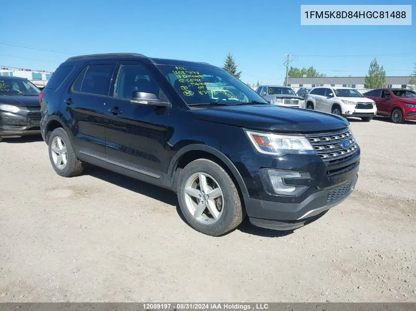 1FM5K8D84HGC81488 2017 Ford Explorer Xlt