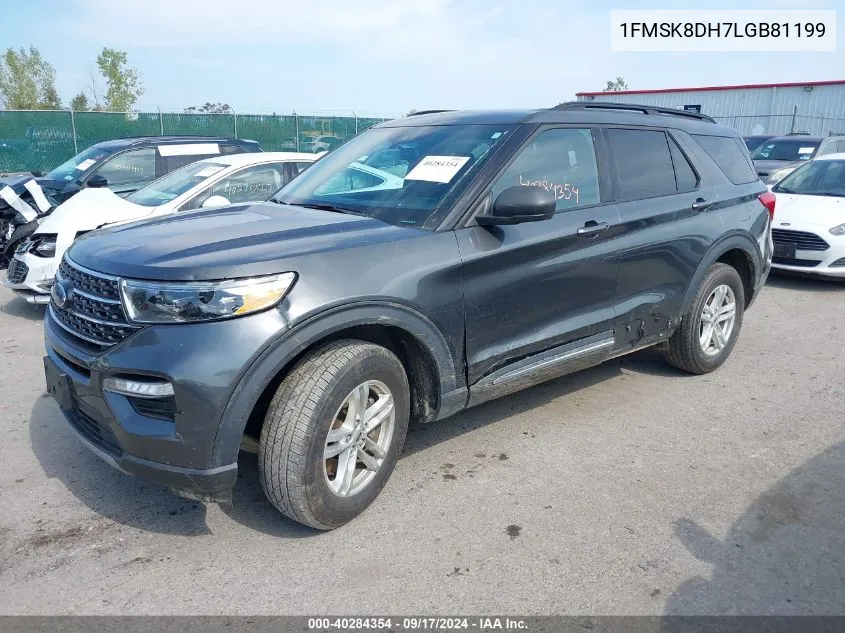 2020 Ford Explorer Xlt VIN: 1FMSK8DH7LGB81199 Lot: 40284354