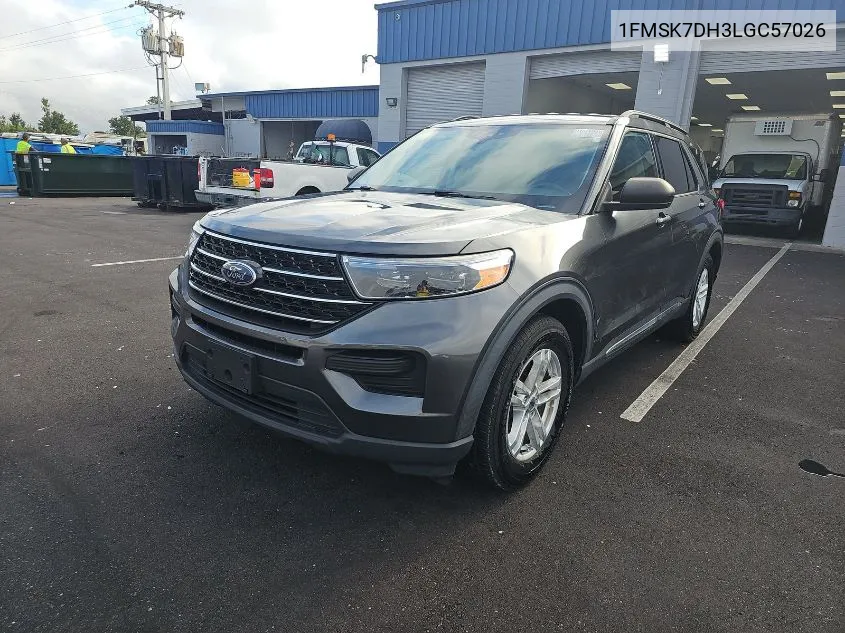 2020 Ford Explorer Xlt VIN: 1FMSK7DH3LGC57026 Lot: 40363493