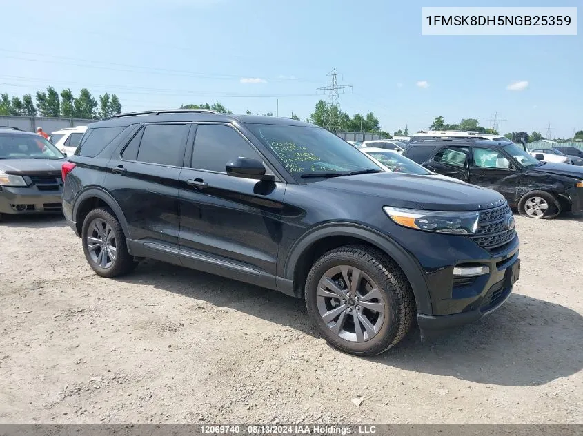 2022 Ford Explorer Xlt VIN: 1FMSK8DH5NGB25359 Lot: 12069740