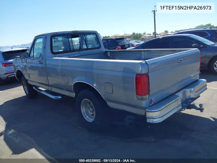 1987 Ford F150 VIN: 1FTEF15N2HPA26973 Lot: 40339882