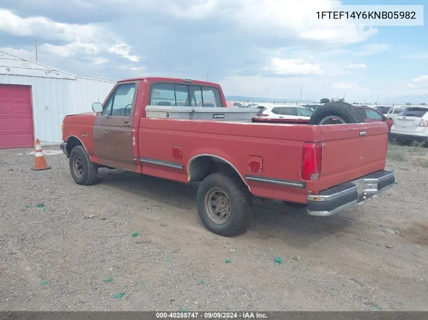 1FTEF14Y6KNB05982 1989 Ford F150