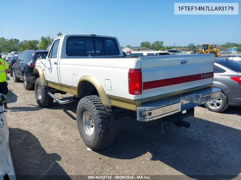 1FTEF14N7LLA93179 1990 Ford F150