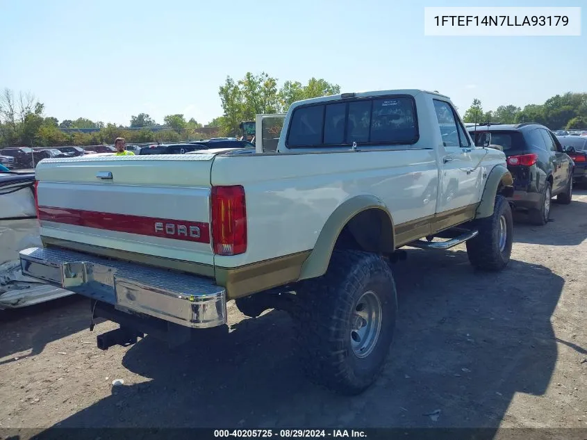 1FTEF14N7LLA93179 1990 Ford F150