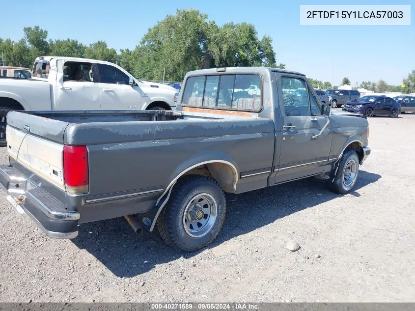 1990 Ford F150 VIN: 2FTDF15Y1LCA57003 Lot: 40271589