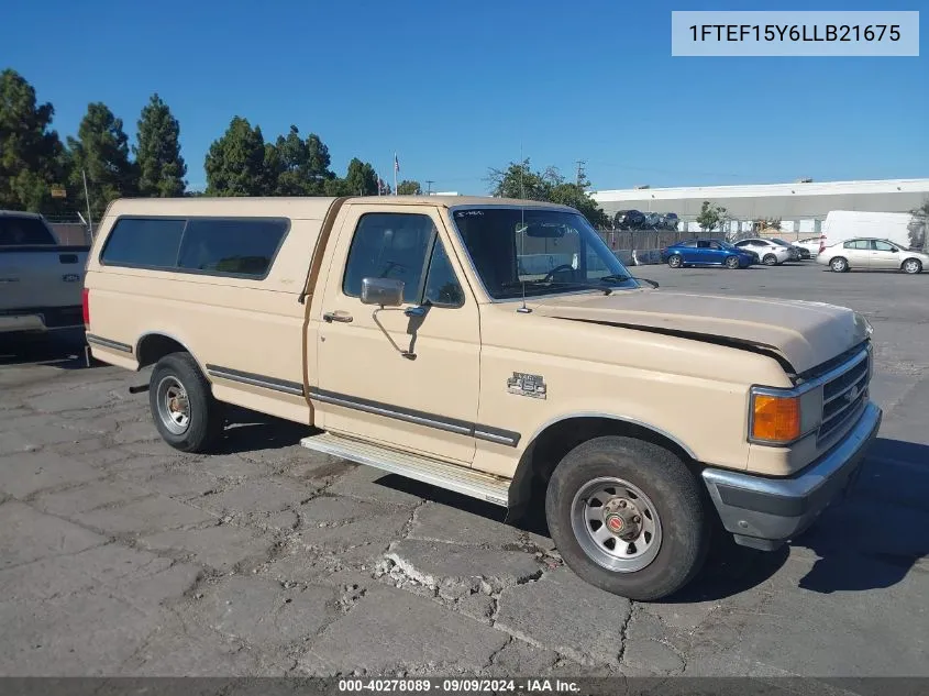 1990 Ford F150 VIN: 1FTEF15Y6LLB21675 Lot: 40278089