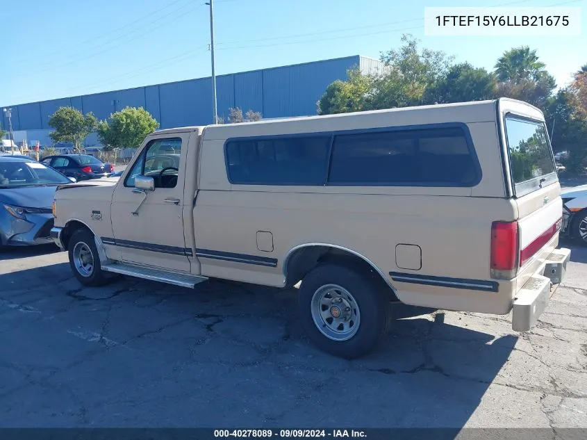 1990 Ford F150 VIN: 1FTEF15Y6LLB21675 Lot: 40278089