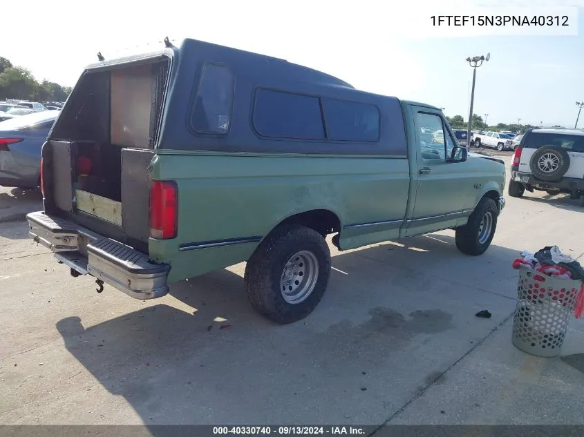 1993 Ford F150 VIN: 1FTEF15N3PNA40312 Lot: 40330740