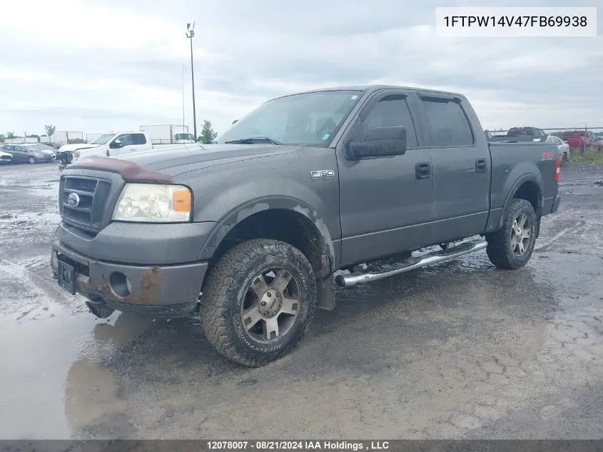 2007 Ford F150 Supercrew VIN: 1FTPW14V47FB69938 Lot: 12078007