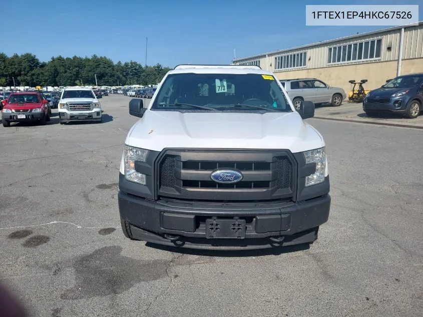 2017 Ford F150 Super Cab VIN: 1FTEX1EP4HKC67526 Lot: 40363892