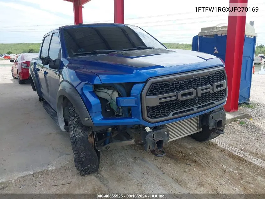 1FTFW1RGXJFC70169 2018 Ford F-150 Raptor