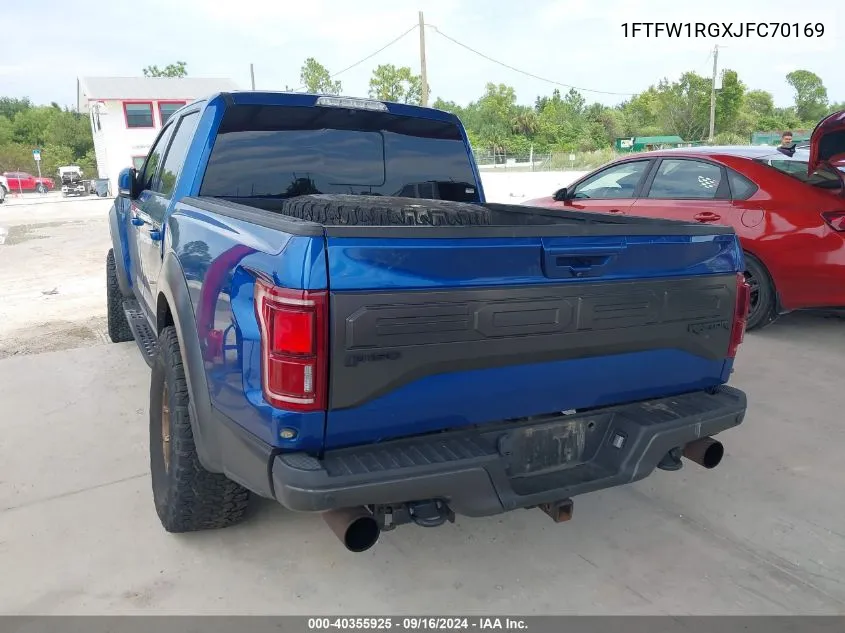 1FTFW1RGXJFC70169 2018 Ford F-150 Raptor