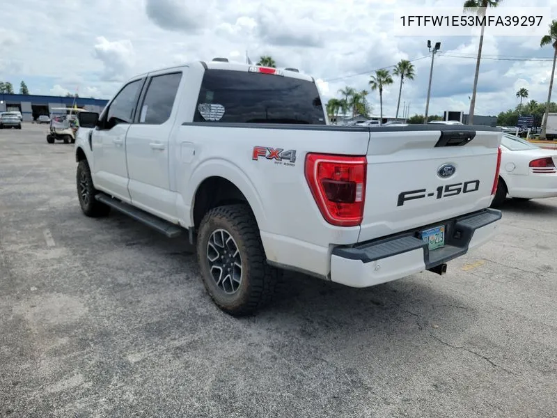 2021 Ford F150 Supercrew VIN: 1FTFW1E53MFA39297 Lot: 40363532