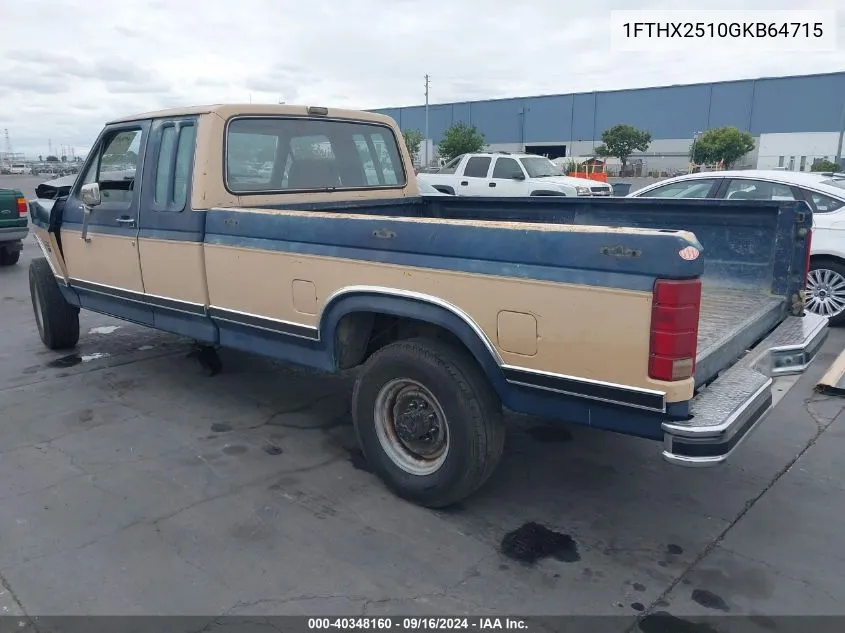 1FTHX2510GKB64715 1986 Ford F250