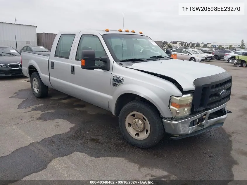 2008 Ford F-250 Super Duty VIN: 1FTSW20598EE23270 Lot: 40348402