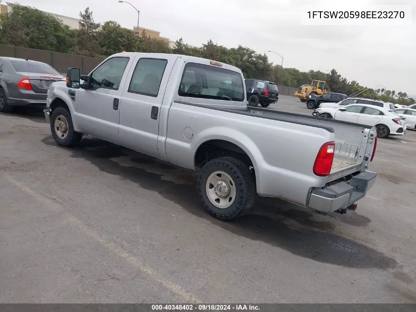 2008 Ford F-250 Super Duty VIN: 1FTSW20598EE23270 Lot: 40348402