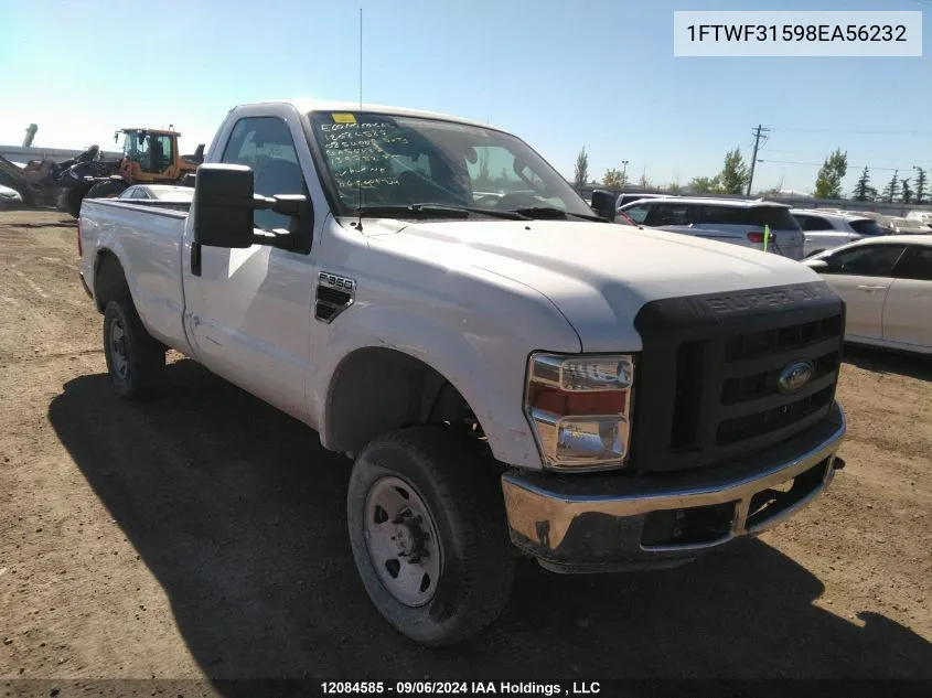 2008 Ford Super Duty F-350 Srw VIN: 1FTWF31598EA56232 Lot: 12084585