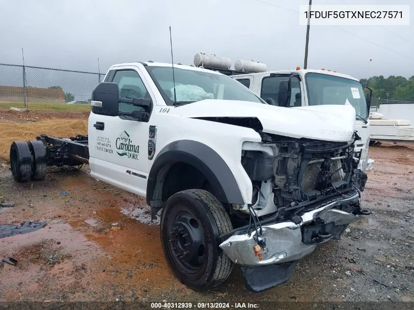 2022 Ford F550 Super Duty VIN: 1FDUF5GTXNEC27571 Lot: 40312939