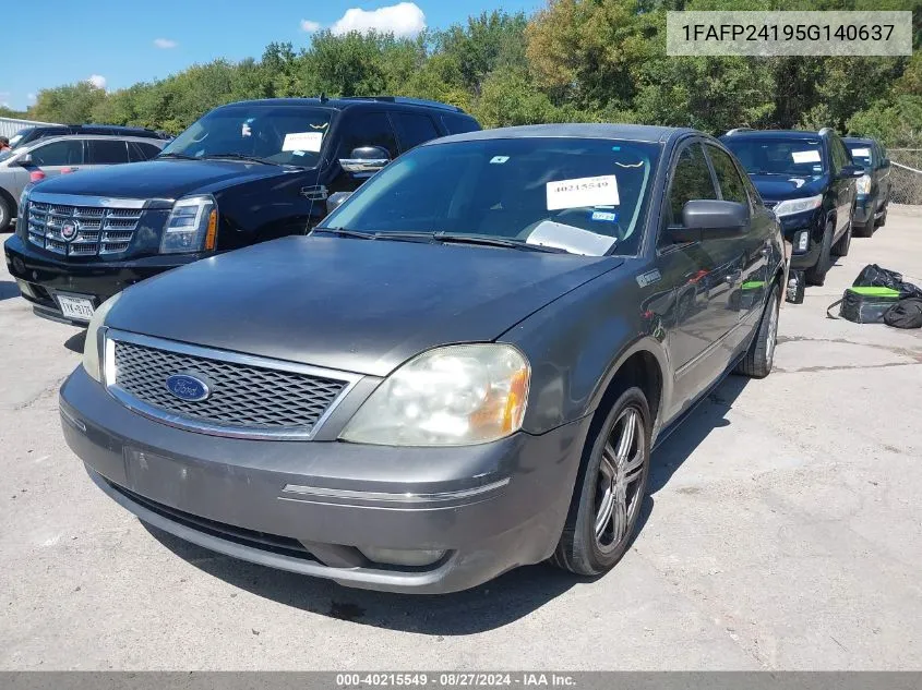 2005 Ford Five Hundred Sel VIN: 1FAFP24195G140637 Lot: 40215549