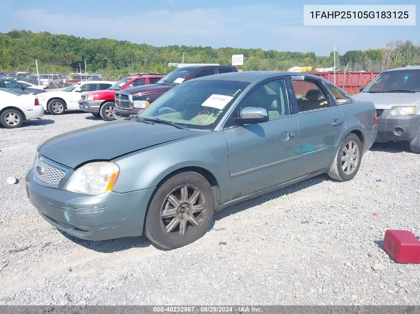 2005 Ford Five Hundred Limited VIN: 1FAHP25105G183125 Lot: 40232867