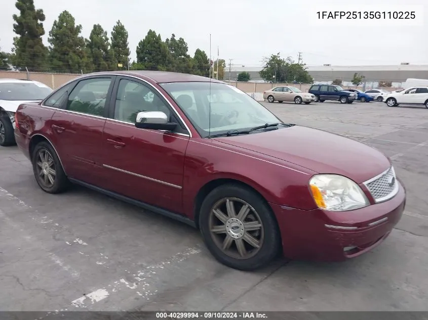 2005 Ford Five Hundred Limited VIN: 1FAFP25135G110225 Lot: 40299994