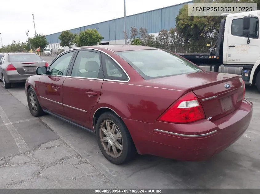 2005 Ford Five Hundred Limited VIN: 1FAFP25135G110225 Lot: 40299994