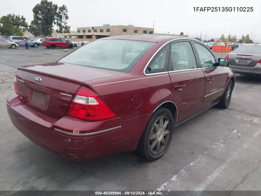 1FAFP25135G110225 2005 Ford Five Hundred Limited