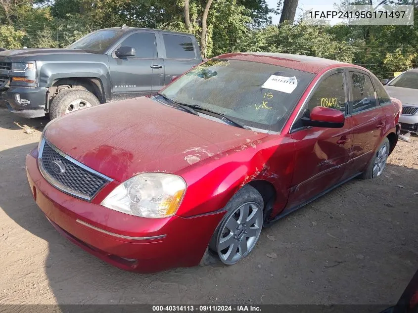 2005 Ford Five Hundred Sel VIN: 1FAFP24195G171497 Lot: 40314113