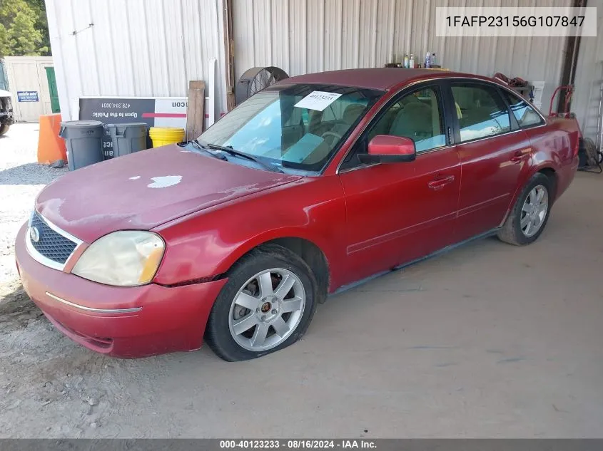 2006 Ford Five Hundred Se VIN: 1FAFP23156G107847 Lot: 40123233