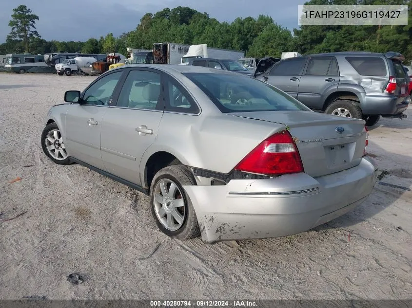 2006 Ford Five Hundred Se VIN: 1FAHP23196G119427 Lot: 40280794