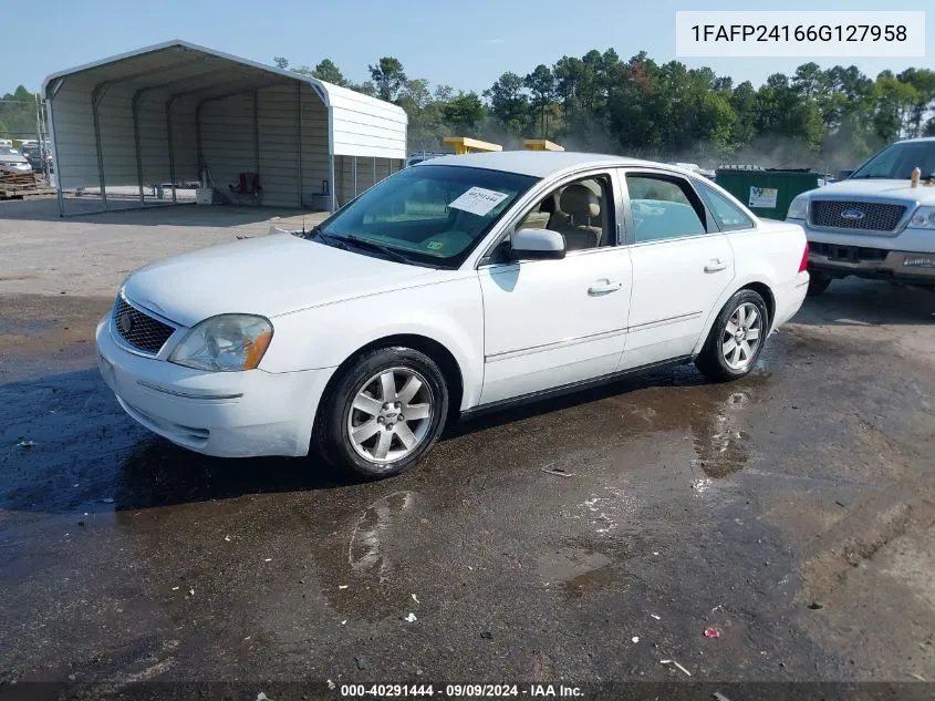 2006 Ford Five Hundred Sel VIN: 1FAFP24166G127958 Lot: 40291444