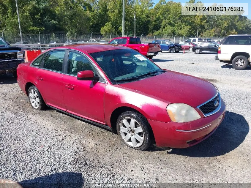 2006 Ford Five Hundred Sel VIN: 1FAFP24106G176282 Lot: 40309655