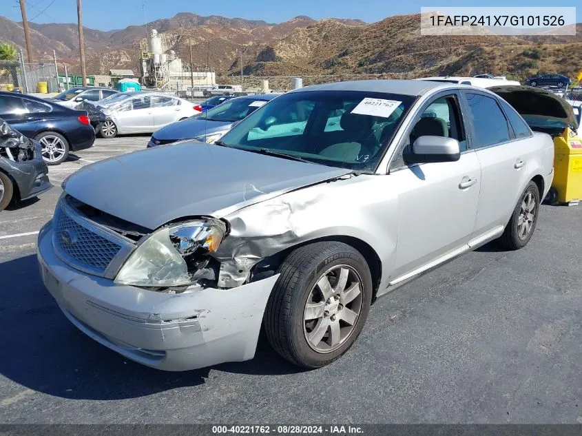 2007 Ford Five Hundred Sel VIN: 1FAFP241X7G101526 Lot: 40221762