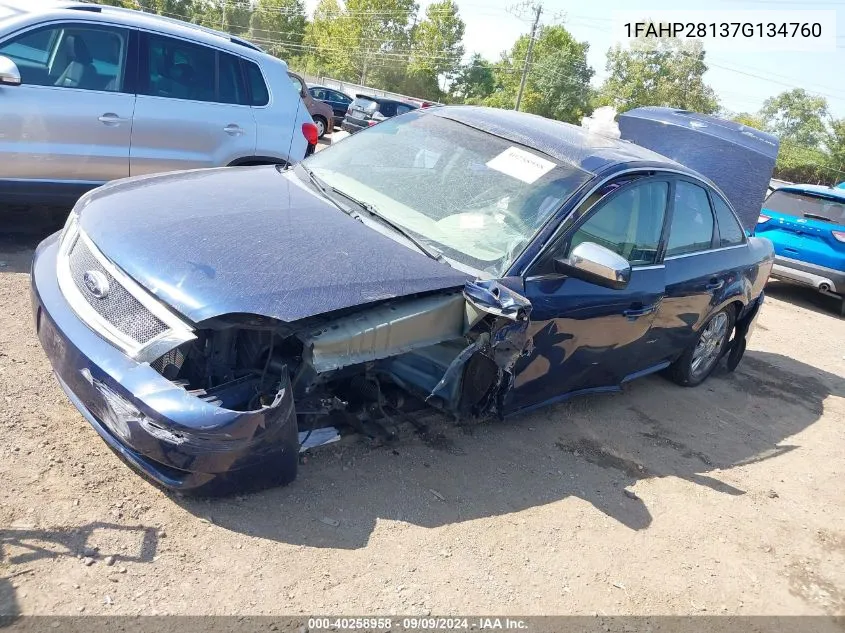 2007 Ford Five Hundred Limited VIN: 1FAHP28137G134760 Lot: 40258958