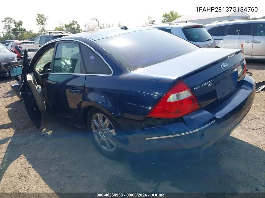 1FAHP28137G134760 2007 Ford Five Hundred Limited