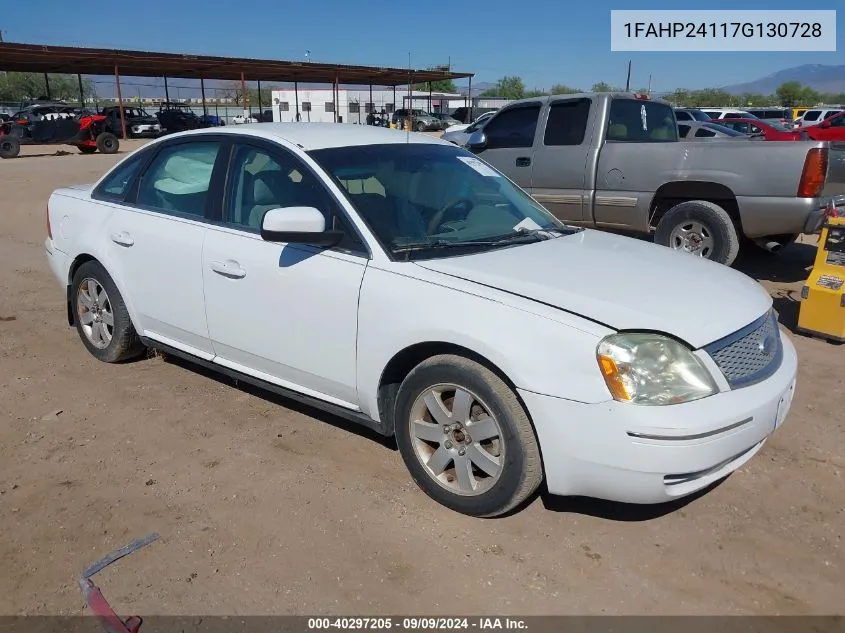 1FAHP24117G130728 2007 Ford Five Hundred Sel