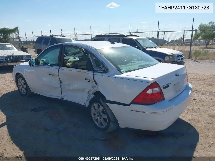 1FAHP24117G130728 2007 Ford Five Hundred Sel