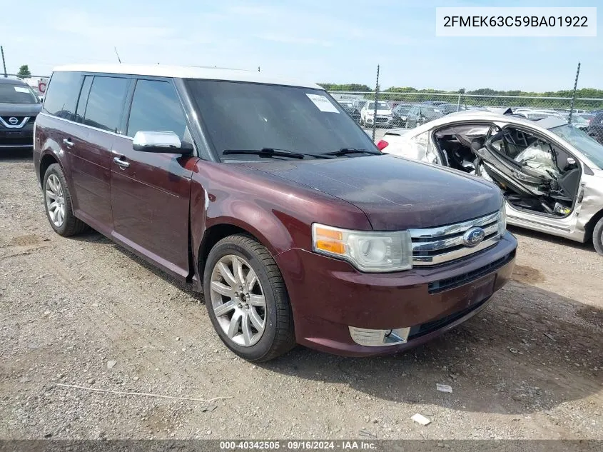 2009 Ford Flex Limited VIN: 2FMEK63C59BA01922 Lot: 40342505