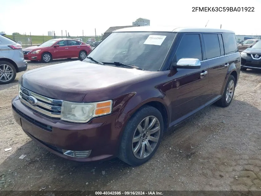 2009 Ford Flex Limited VIN: 2FMEK63C59BA01922 Lot: 40342505