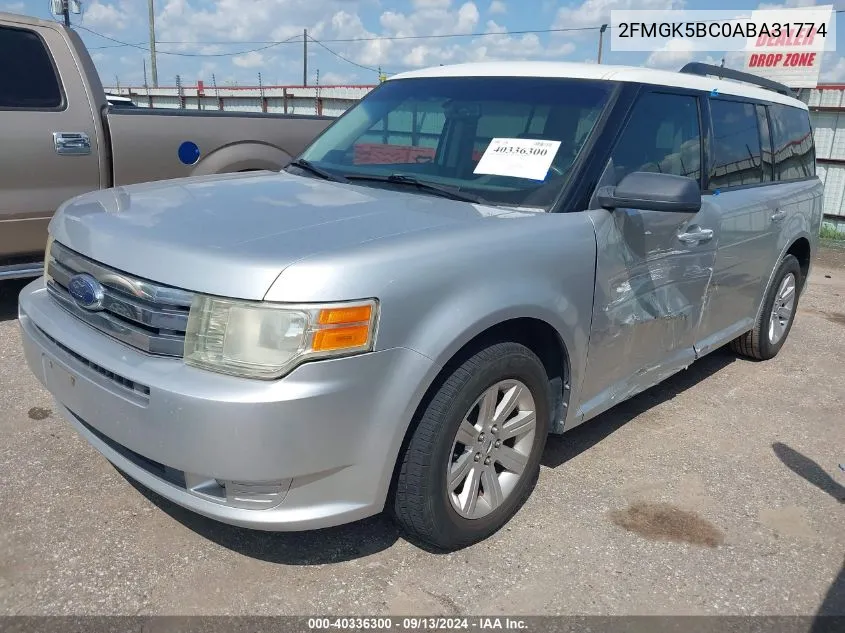 2010 Ford Flex Se VIN: 2FMGK5BC0ABA31774 Lot: 40336300